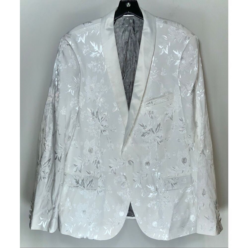 Paisley & Gray metallic floral jacquard tuxedo jacket size 44R